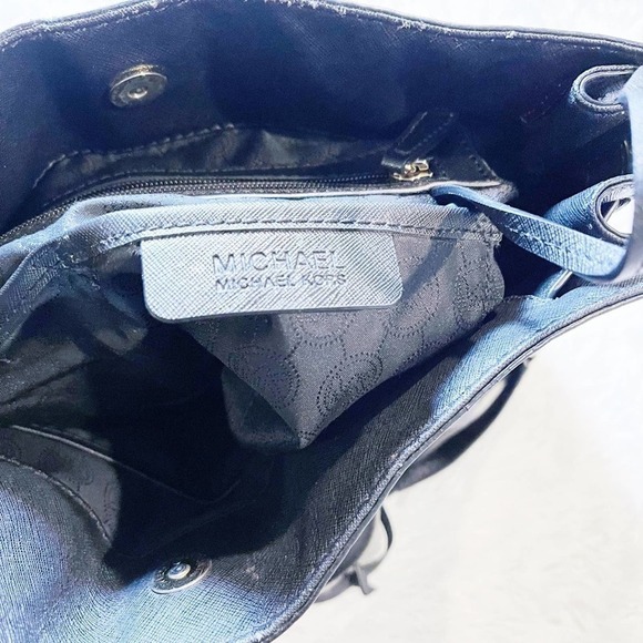 Michael Kors Hamilton Tote Bag Black Leather Gold - Picture 7 of 12